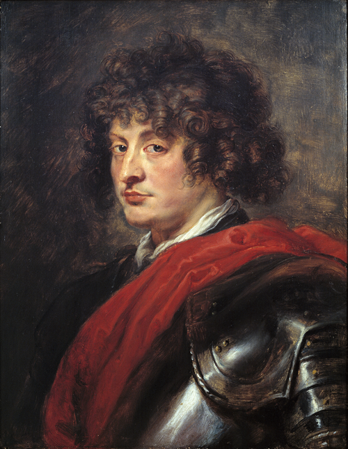 Full view of Portrait of a Young Man in Armor